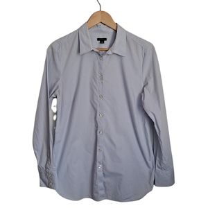 Ann Taylor Button Down Cotton Shirt Blue  Size 10